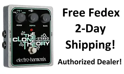 New Electro-Harmonix EHX The Clone Theory Stereo Analog Chorus Vibrato Pedal! • $126.80