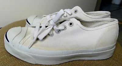 Vintage JACK PURCELL Converse Cream/Ivory Canvas Made In USA Men's 5/Women's 6.5 • $149.99