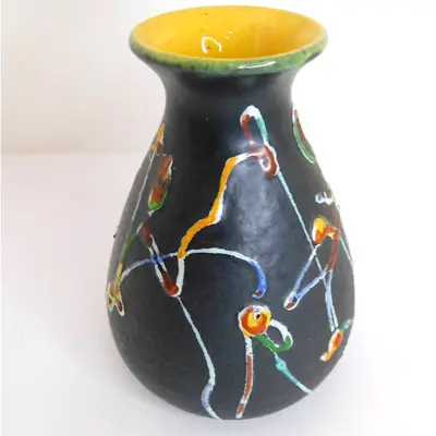 Vintage Ce As Albisola Studio Pottery Vase Abstract Modernist Art Deco Italian • $169.99