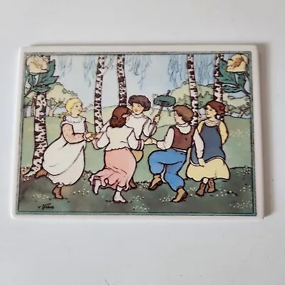 Vintage VILBO CARD Villeroy & Boch PORCELAIN POSTCARD May Dance W. Germany  • $12