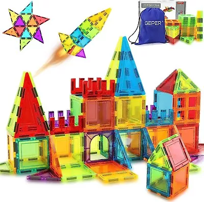 32 Pcs Magna Style Tiles Clear Colors 3D Set Magnetic Building Toy Block For Kid • $29.10