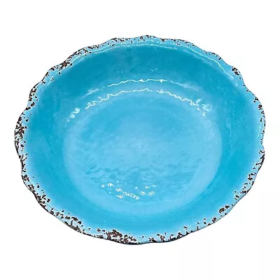 Tommy Bahama Aqua Crackle Melamine Large Serving Bowl 14  Diameter • £21.52