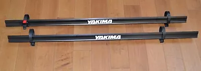 2 YAKIMA 52 L Bicycle Bike Roof Rack Carrier  Trays W/ Wheel Straps Great Shape • $69.99