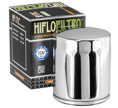 Hiflofiltro HF171C Chrome Oil Filter Harley-Davidson/Buell Motorcycle • $12.85