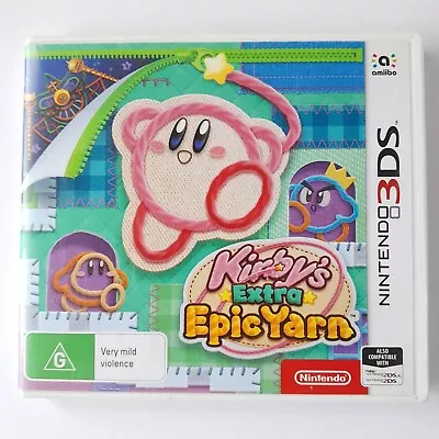 Kirby's Extra Epic Yarn  Nintendo 3DS Action Adventure Platform Like New Game • $169