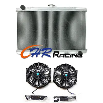 3 ROW Aluminum Radiator+Fans For 1989-1994 Nissan Silvia S13 240SX SR20DET MT • $183