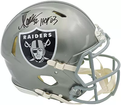 Marcus Allen Autographed Raiders Flash Full Size Auth Helmet Hof Beckett 226396 • $549