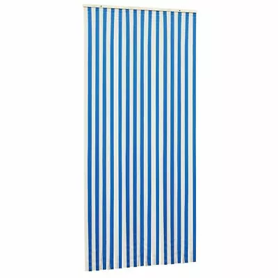 Pillar 86 X 200cm Blue/White Weekender PVC Door Curtain Economical Quick Easy  • $24.99