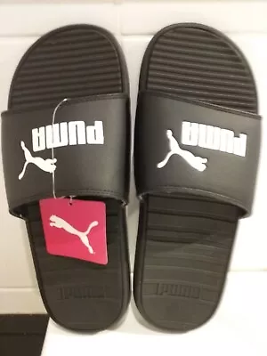 $27 • Buy PUMA Cool Cat Sports Slides, Unisex, 10 / 43 Black & White Cat, BN, Auth