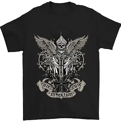 Cure The Infektion Skull Motorbike Biker Mens T-Shirt 100% Cotton • $18.84