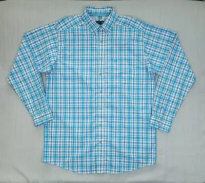 Ariat Pro Series Lonnie Shirt Mens LT Large Tall Blue Long Sleeve Button Down • $25