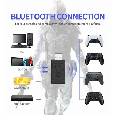 $19.99 • Buy Wireless Bluetooth Controller Adapter For PS5/PS4/PS3/Xbox One/Switch Pro And PC