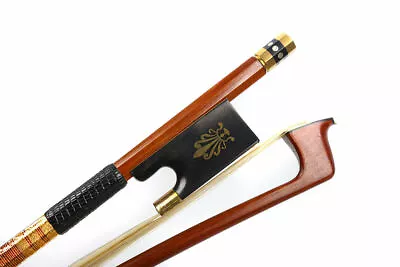 Advanced 4/4 Violin Bow Brazilwood Natural Bow Hair  Ebony Frog Great Balance • $29.90