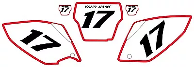 2007 HONDA CRF450 Custom Pre-Printed White Backgrounds Red Bold Pinstripe • $43.99