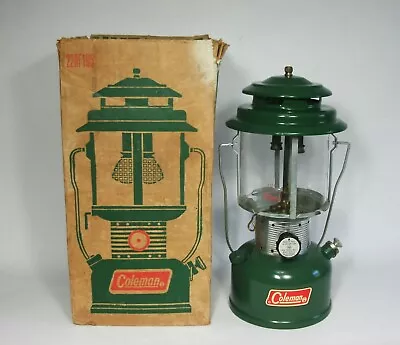 W Vtg 1972 COLEMAN Model 220F LANTERN Double Mantle Camp Light W/ORIGINAL BOX • $49.81