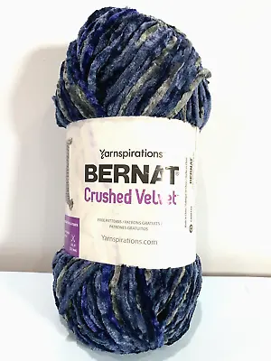 Bernat Crushed Velvet 10.5 Oz Navy Color Yarn New • $6.99