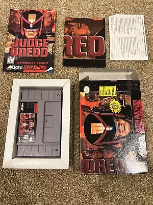 Judge Dredd - (Nintendo SNES 1995) Complete In Box - Game Manual Poster Box • $79.99