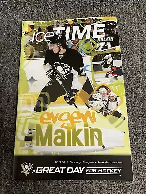 Evgeni Malkin Pittsburgh Penguins Icetime Program 12/11/2008 Mellon Arena • $3.99