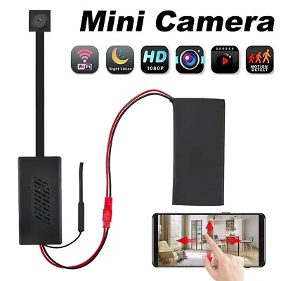 WiFi Wireless Mini Camera DIY Spy Hidden HD 1080P DVR Nanny 1080P Micro IP Cam • £5.99