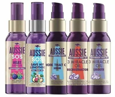 Aussie Hair Heat Saviour Spray/Curly Hair Serum/Smooth/Reconstructor Oil/SOS Oil • £9.95