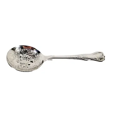 K&M England Berry Spoon Fruit Serving Spoon EPNS A-1 Silver Plate 9  Long • $10.99