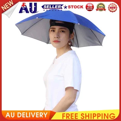 $11.54 • Buy Foldable Head Umbrella Hat Golf Outdoor Sun Shade Headwear Fishing Camping Cap