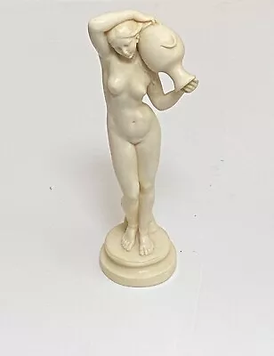 Vintage A. Santini Nude Woman With Jug Statue 11 Inch Tall Italy . The Source • $98