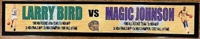 Larry Bird & Magic Johnson   Full Color Name Plate • $8