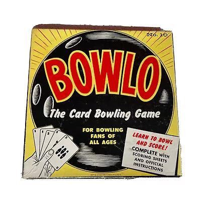 Bowlo The Card Bowling Game Complete With Instructions 1957 Vintage • $10.30