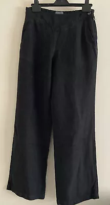£75 • Buy OSKA Linen Trousers Size 1 Black Pockets Flat Front Great Condition Zip