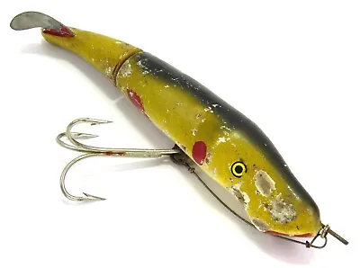 C.C. Roberts 6 1/2  Mud Puppy Vintage Wood Spinning Tail Fishing Lure Read • $26.94