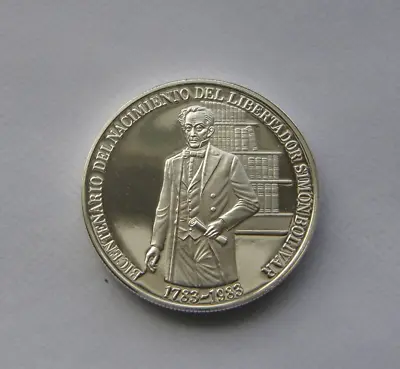 Venezuela UNC Coin 100 Bolivares 1983 Silver 900 Bicentenary Birth Simon Bolivar • $36