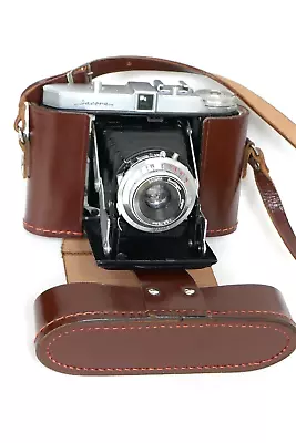 1952 Vintage Dacora Folding Medium Format  Camera + Case - 75mm/5.6 Dignar Lens • £24.99