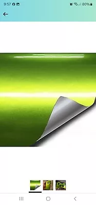 VViViD XPO Gloss Viper Lime Green Liquid Metal Vinyl Car Wrap Film DIY Easy To I • $28
