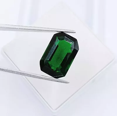 20 Ct IGL Certified Attractive Green Moldavite Emerald Cut Loose Gemstone AKR • $13.85