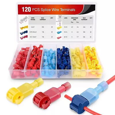 Nilight - 50004R 120 Pcs/60 Pairs Quick Splice Wire Terminals T-Tap • $9.99