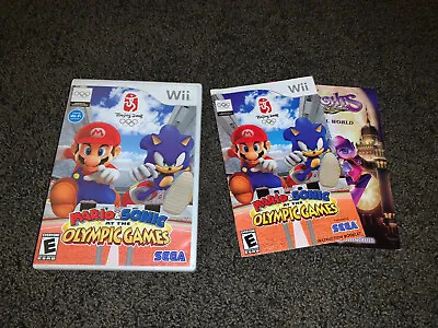 Mario & Sonic At The Olympic Games Nintendo Wii 2007 Game & Case Only No Manual • $11.99