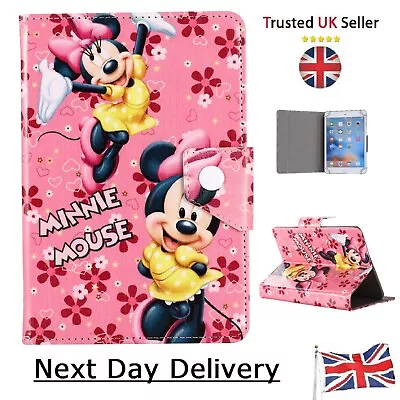 Minnie Mouse 7   8 9.7 10.1 Inch Tablet Case ~ Pink Tab Cover For Children Kids • £15.99