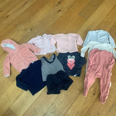 £4 • Buy Baby Girls Clothes Bundle 6-9 Months Tops, Jackets, Sleepsuits