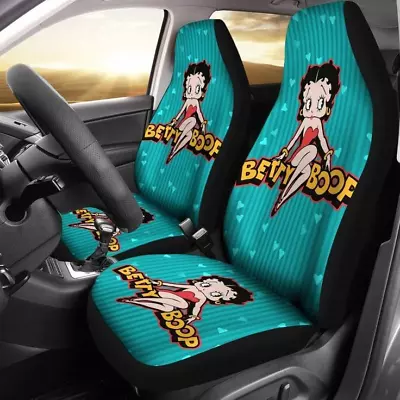 Betty Boop Hearts Car Seat Covers - Vintage Car Seat Covers (set Of 2) • $54.99