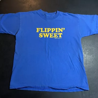 Youth / Boys / Kids XL Napoleon Dynamite Flippin’ Sweet T-Shirt Blue Flipping • £9.63