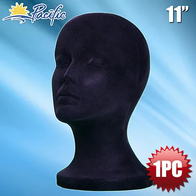 $9.99 • Buy 11  FOAM Black MANNEQUIN MANIKIN Head Display Wig Hat Glasses