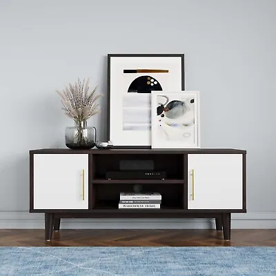 Modway Daxton 43  Mid-Century Modern TV Stand In Cappuccino White • $132.46