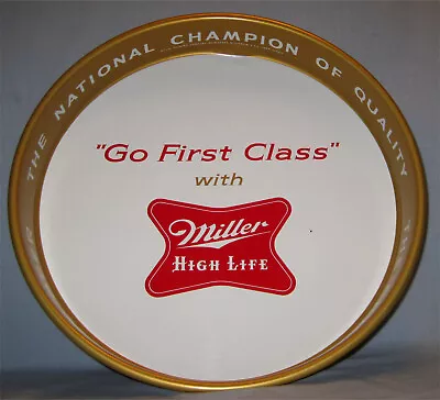 Miller  Go First Class  Metal Beer Tray- Milwaukee Wis • $15.99