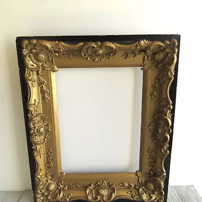 Vintage Wooden Frame Rocco/Baroque Ornate Gesso Gilt Hollywood Regency #2 • $99.99