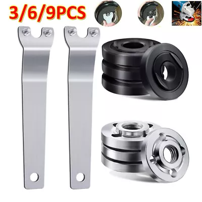 2-9x M10 Angle Grinder Extension Flange Spanner Wrench Set Lock Inner Outer Nuts • $15.39