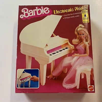 Vintage Barbie Electronic Piano White Baby Grand New In Box • $103.59