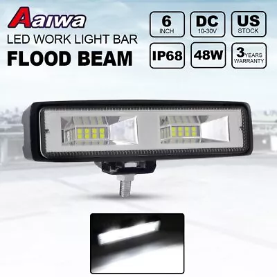 6inch 48W LED Work Light Bar Offroad Flood Pods ATV SUV Boat Driving Fog Lamp • $9.99