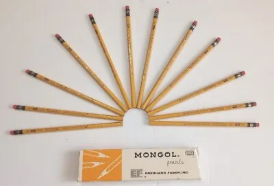 Vintage Mongol Pencils Eberhard Faber Inc Complete 1 Dozen 482-F • $29.99