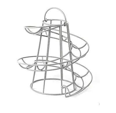 Egg Helter Skelter Spiral Egg Holder Swirl Holds 18 Eggs Storage Stand Rack New • £15.94